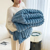 Cotton Blend Plush Warm Throw Blanket
