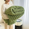 Cotton Blend Plush Warm Throw Blanket
