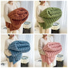 Cotton Blend Plush Warm Throw Blanket