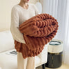 Cotton Blend Plush Warm Throw Blanket