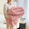 Cotton Blend Plush Warm Throw Blanket